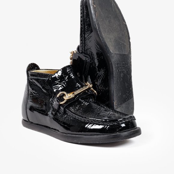 Acne Studios Kerin Patent Leather Loafer Boot - Picture 4 of 8
